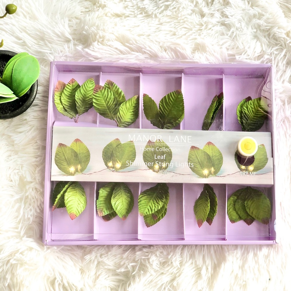 🆕New with tag LEAF STRING LIGHTS 30 lights 10ft